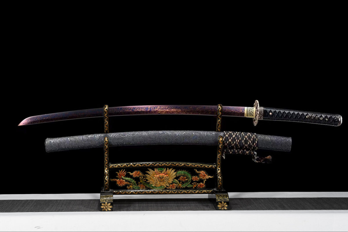 Handmade Katana Sword Sea Dragon Tsuba Real Japanese Samurai Sword