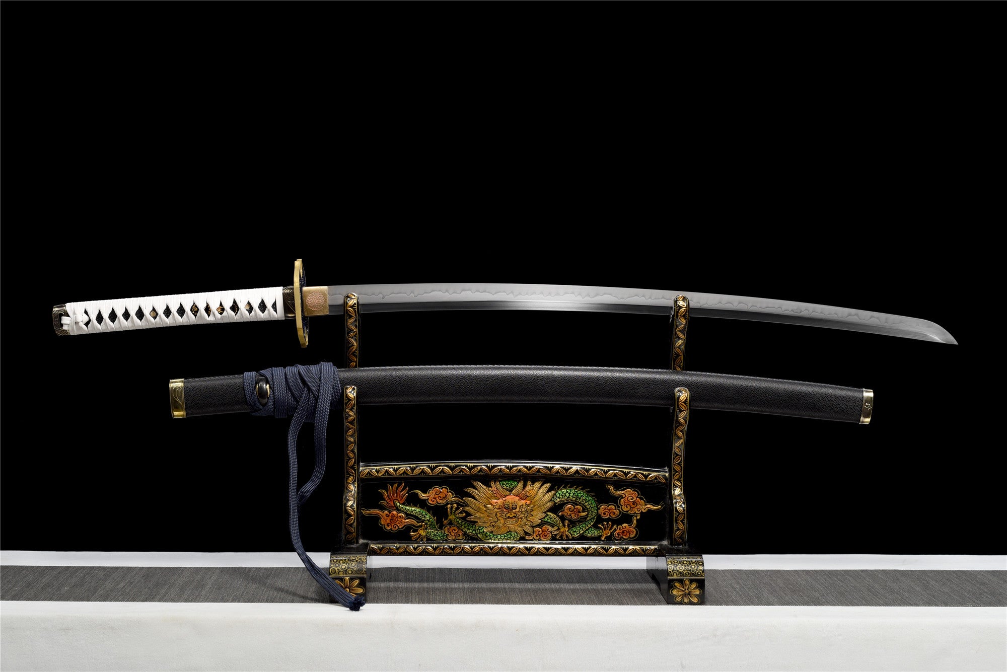 Anime Yamato Katana Sword,Devil May Cry 5 Vergil Sword,Real Handmade Japanese Samurai Sword,T10 Steel Clay Tempered With Hamon