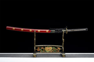 Blood Shadow Katana,Japanese Samurai Sword,Real Handmade Katana,Damascus Steel