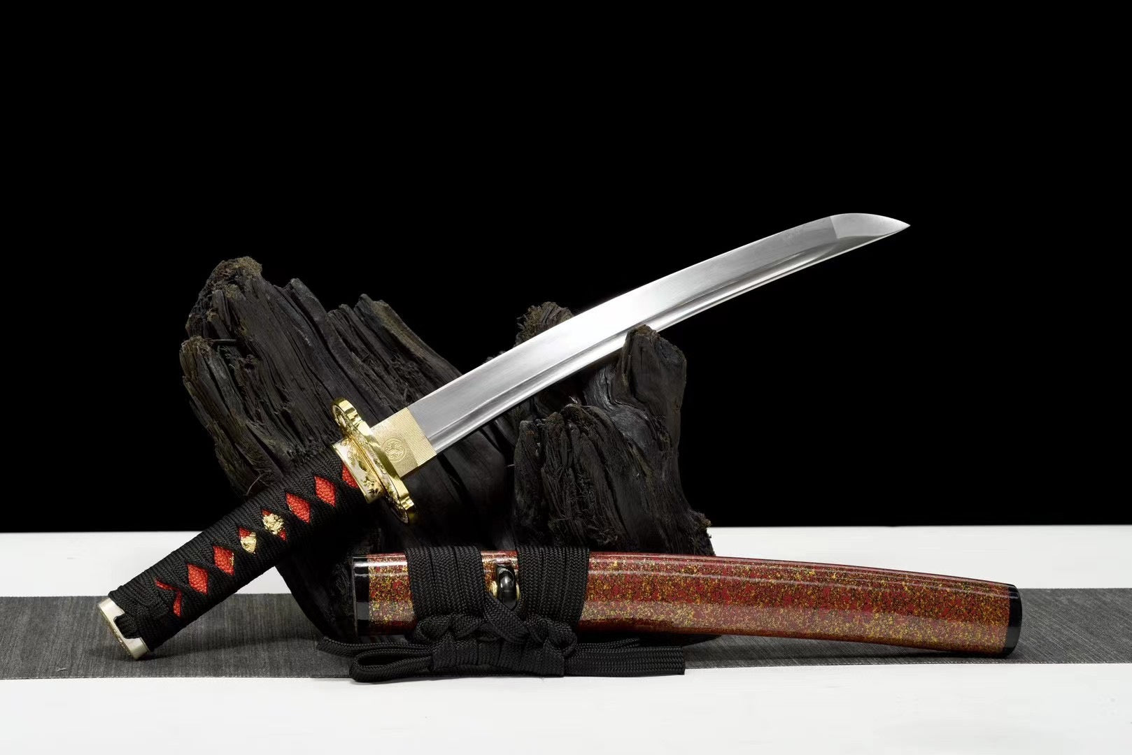 Flying Dragon Katana Set, Katana  and Tanto Sword,Japanese Samurai Sword,Real Katana,Handmade sword, High manganese steel