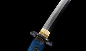 Sanmai Blade Sword Handmade Black Katana Sword Real Japanese Samurai Sword Full Tang