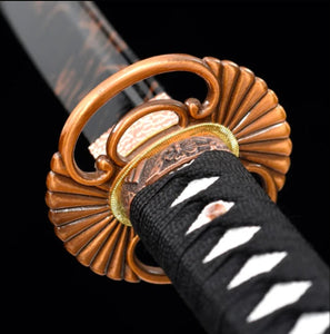 Magma Katana,Japanese Samurai Sword,Real Handmade Katana,High Manganese Steel