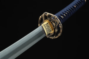 Damascus Steel Supreme Green Python Katana Sword,Real Handmade Japanese Samurai Sword Full Tang