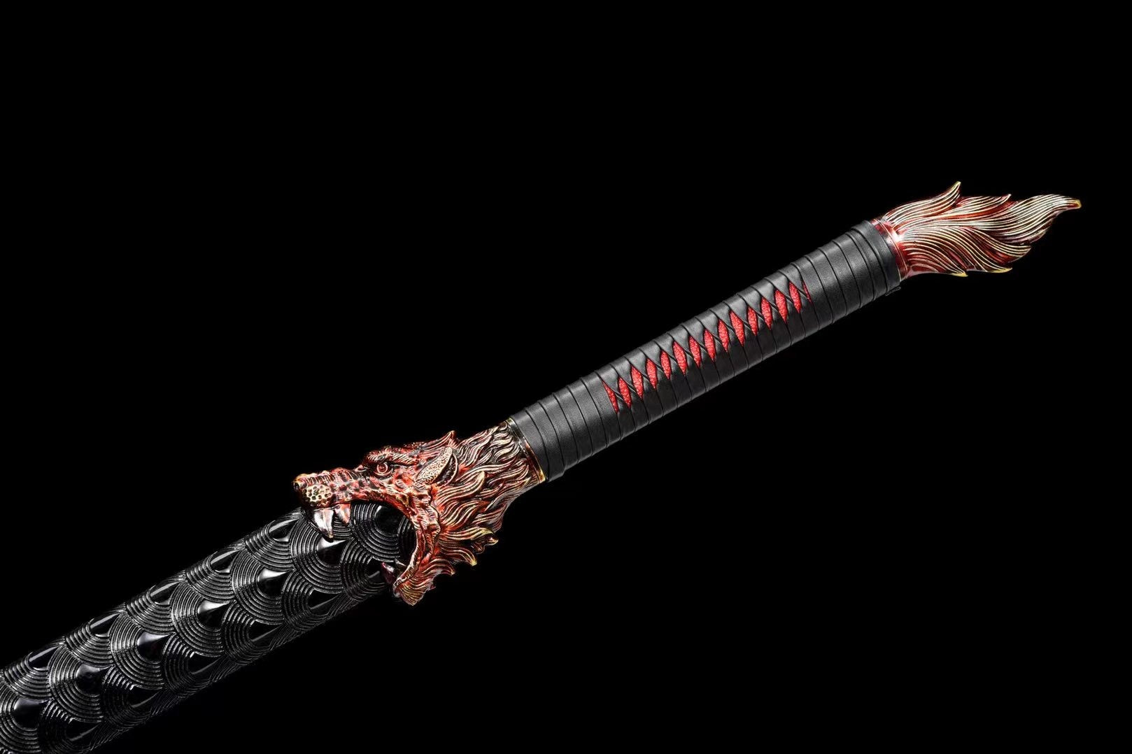 Red Blood Wolf Sword,Tang-Horizontal Knife,Real Tang Sword,Handmade Chinese Sword,High manganese steel