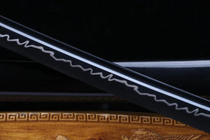 Night Katana Set, Katana, Wakizashi, and Tanto Sword,Japanese Samurai Sword,Real Katana,Handmade sword,High manganese steel