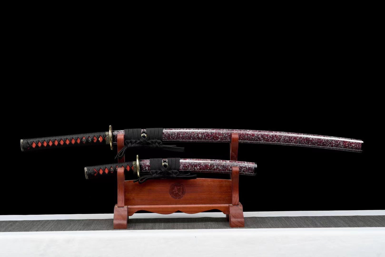 Floating Dragon Katana Set, Katana and Tanto Sword,Japanese Samurai Sword,Real Katana,Handmade sword, High manganese steel