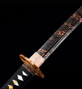 Magma Katana,Japanese Samurai Sword,Real Handmade Katana,High Manganese Steel