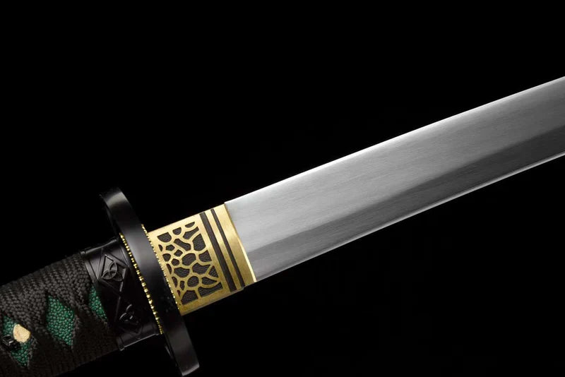 Emerald Katana Sword,Real Handmade Japanese Samurai Sword High Mangane ...