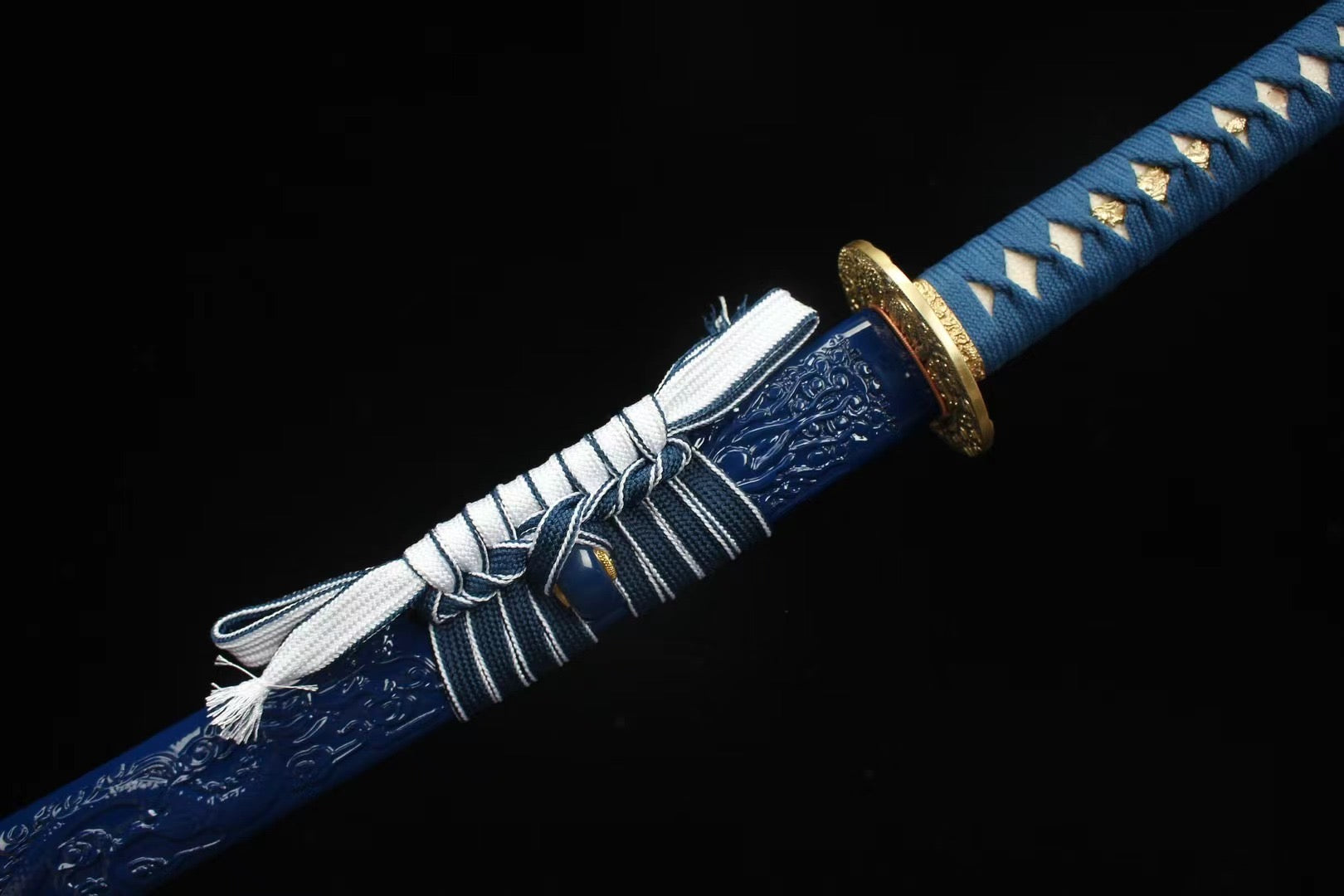 T10 High Carbon Steel Clay Tempered With Hamon Supreme Dragon Katana Sword,Real Handmade Japanese Samurai Sword Full Tang