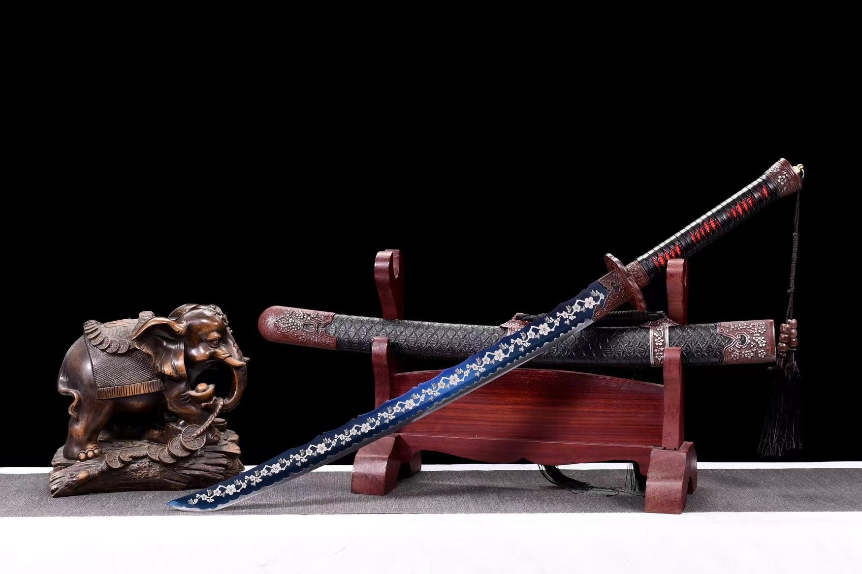 Plum Blossom Qing Sword,Chinese Saber,Real Sword,Handmade Chinese Sword,High manganese steel