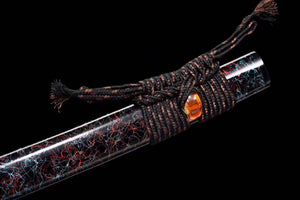 Damascus Steel Auspicious Dragon Katana Sword,Real Handmade Japanese Samurai Sword Full Tang