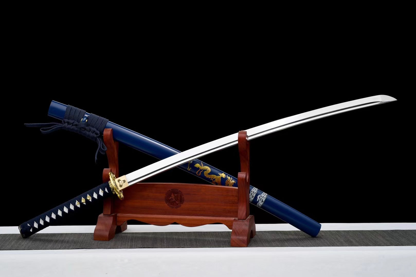 Water Dragon Katana Set, Katana and Tanto Sword,Japanese Samurai Sword,Real Katana,Handmade sword, High manganese steel