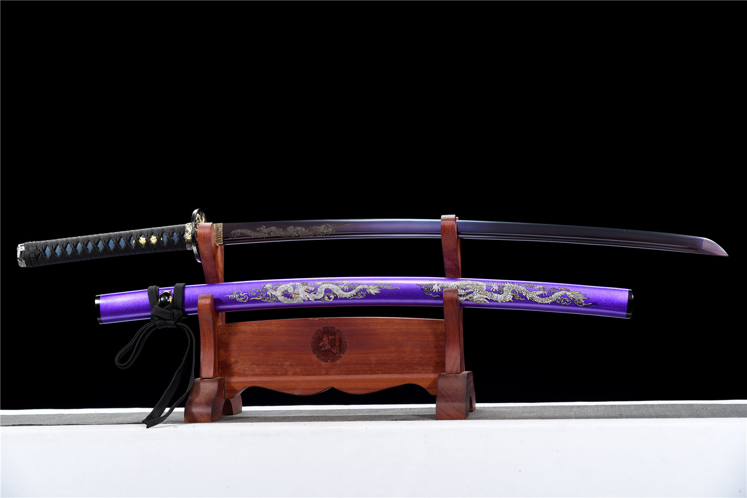 Handmade Katana Sword-Purple Glory Real Japanese Samurai Sword High-carbon steel Full Tang