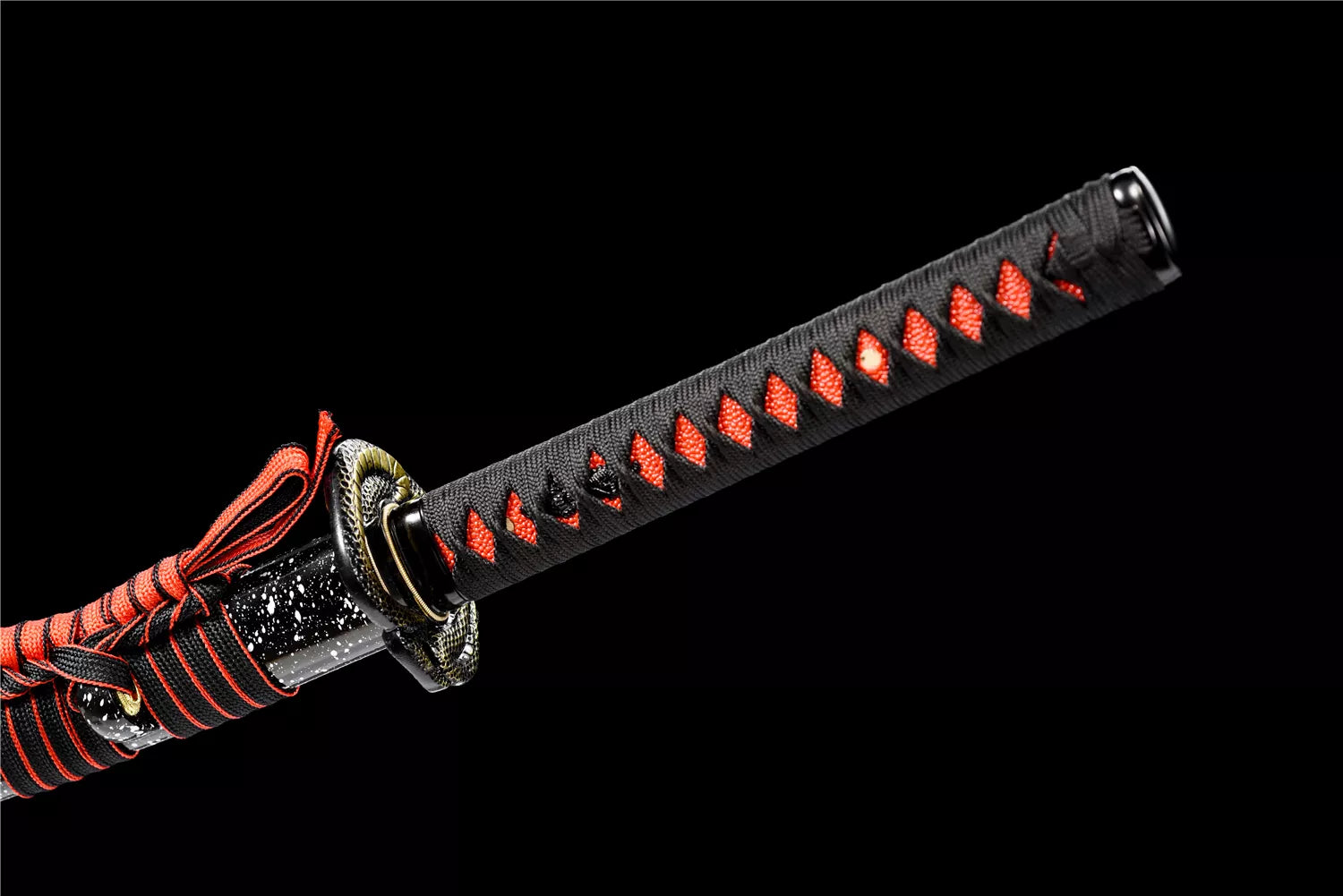 T10 Steel Clay Tempered With Hamon Handmade Fire Python Katana Sword R ...