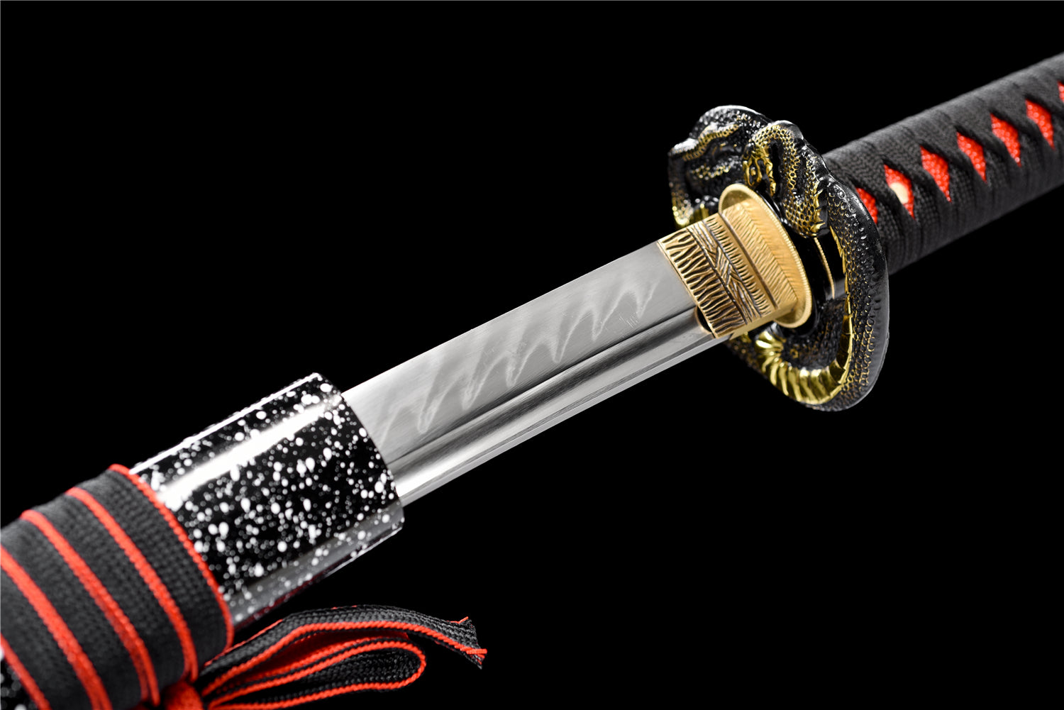 T10 Steel Clay Tempered With Hamon Handmade Fire Python Katana Sword R ...