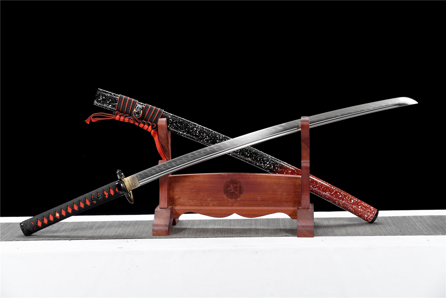 T10 Steel Clay Tempered With Hamon Handmade Fire Python Katana Sword R ...