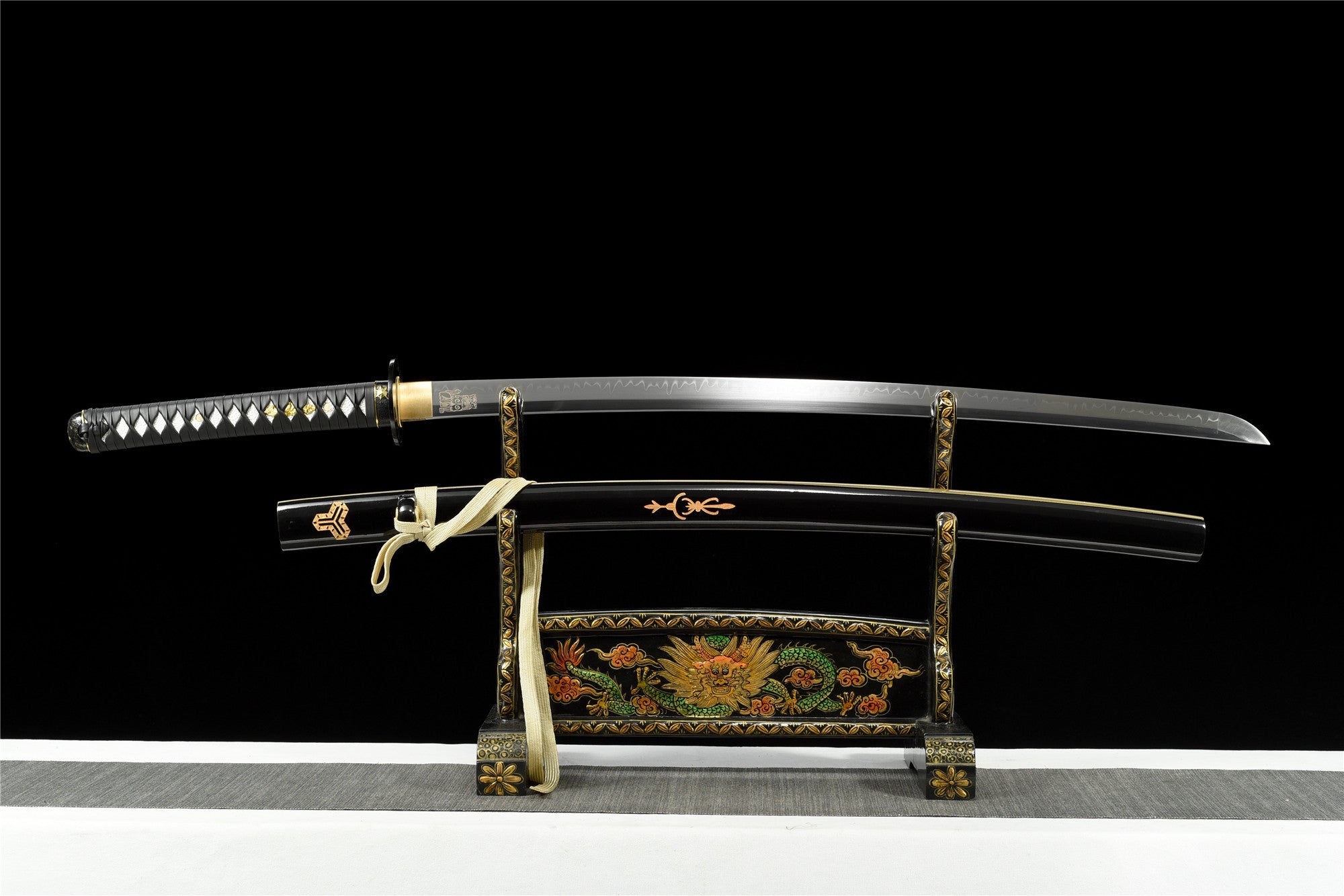 Black Katana,Kill Bill,Real Japanese Samurai Sword,Handmade Razor Sharp Katana Swords,Full Tang