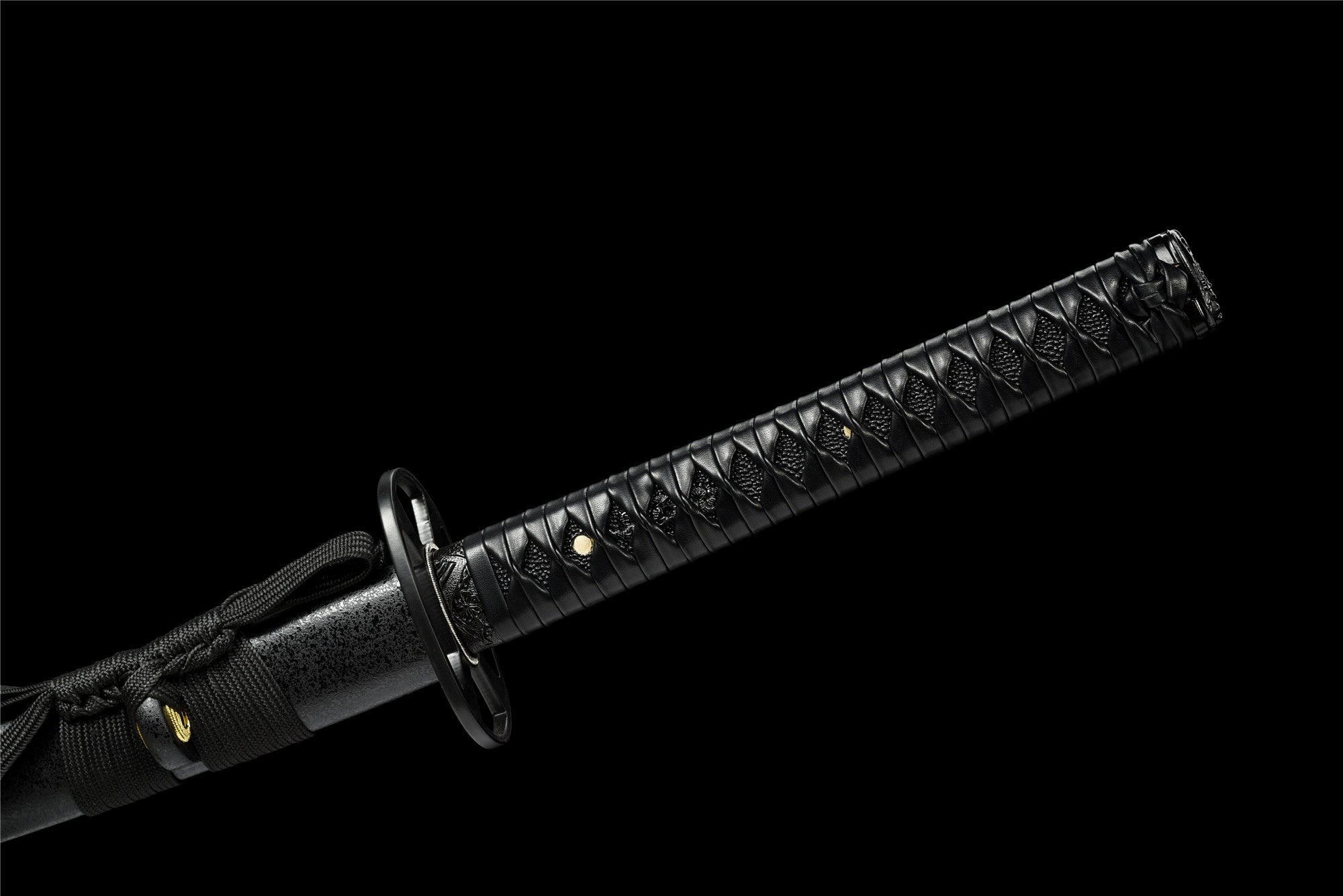 Handmade Deadpool Katana Set Black Double Ninja Katana Swords With Carrying Back Strap Real Japanese Samurai Sword Set High Manganese Steel