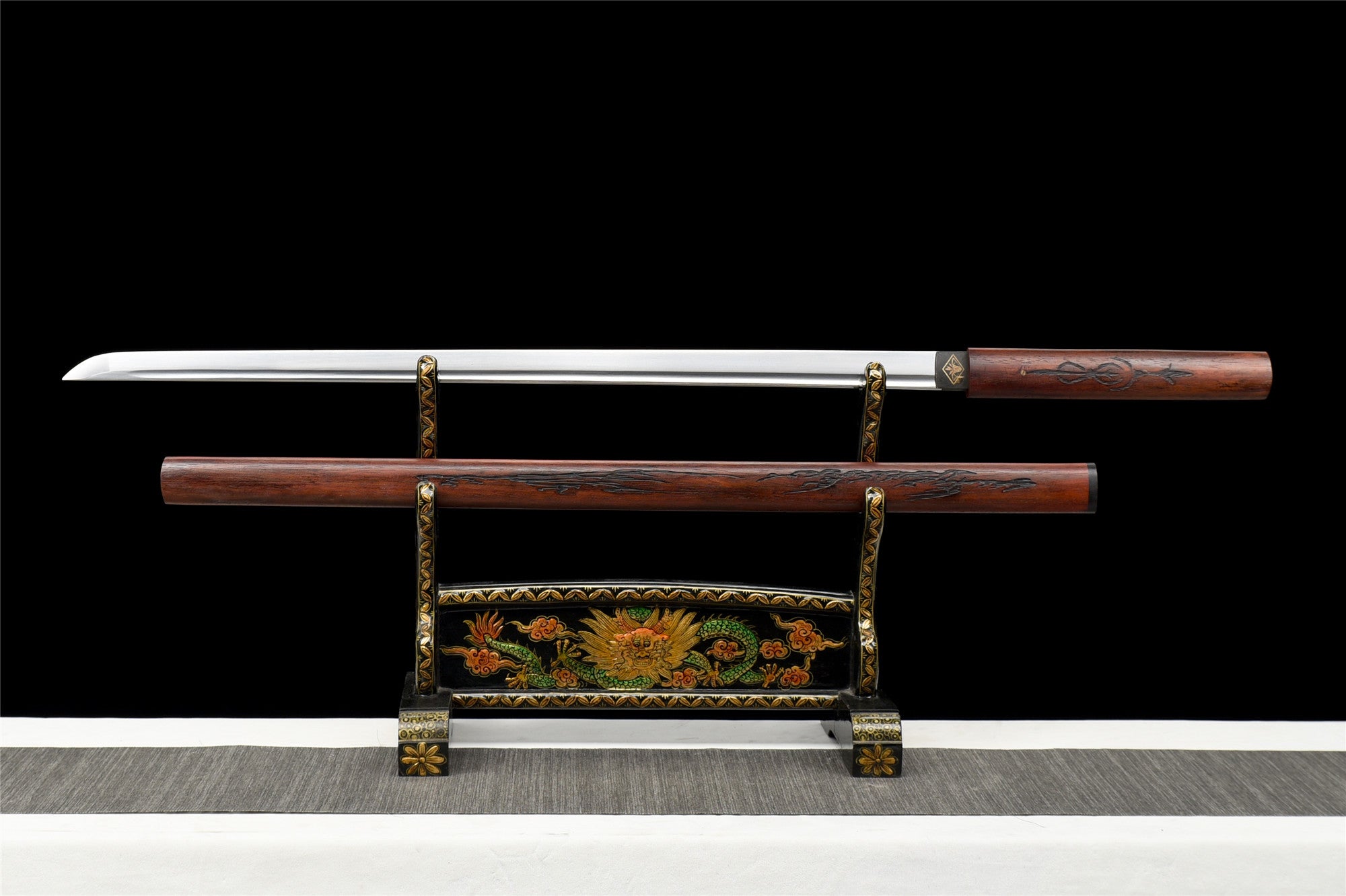 Handmade Ninjato Katana Sword,Stick Sword With Arrow Sheath,Real Japanese Samurai Sword,High manganese steel,Full Tang