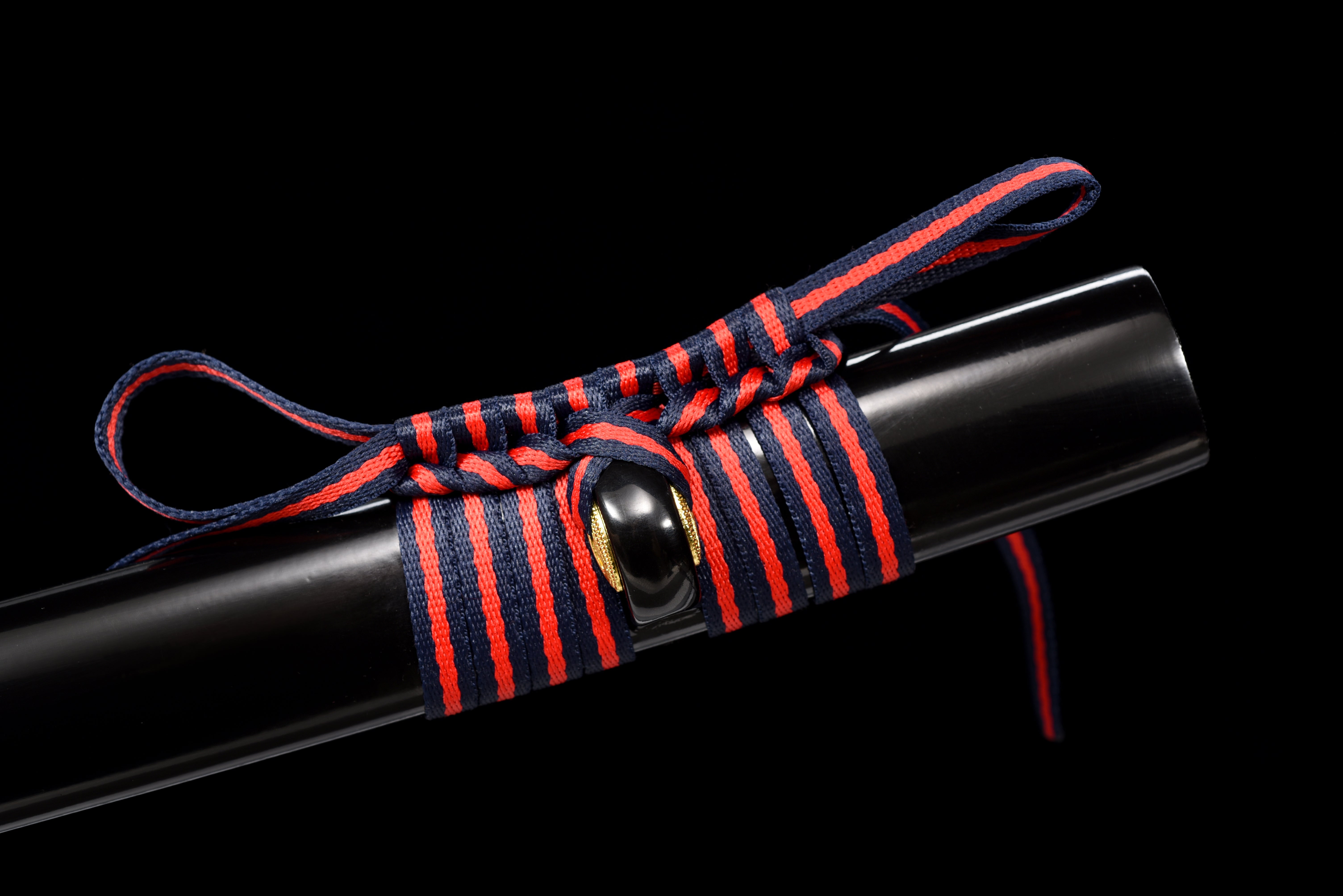 Handmade Black Blade Katana Sword -Golden dragon Real Japanese Samurai Sword 1060 High Carbon Steel Full Tang
