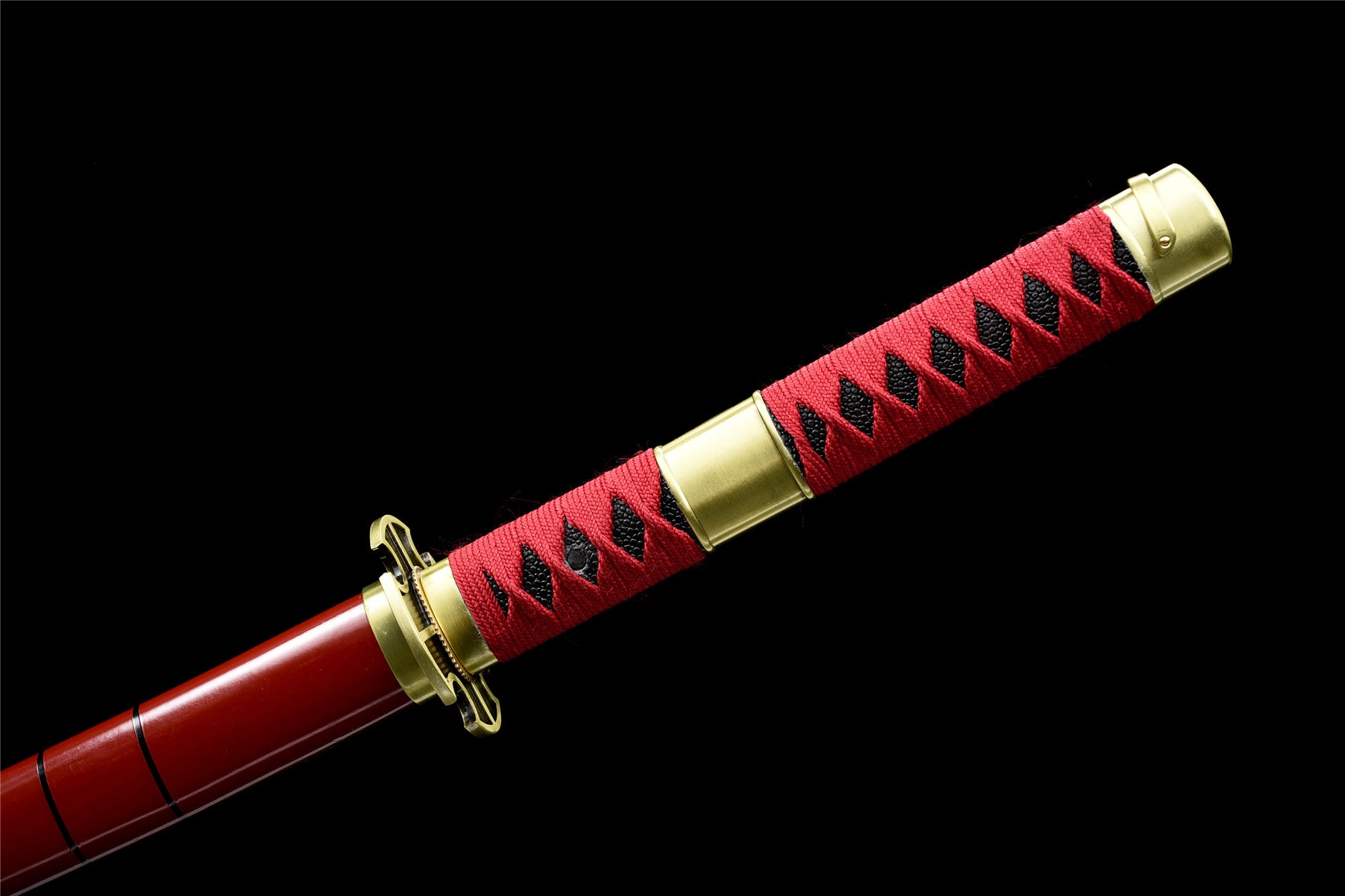 Anime Katana Sword Set,One Piece Roronoa Zoro,Real Handmade Japanese Samurai Sword
