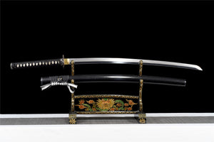 Sanmai Blade Sword Handmade Golden Wave Katana Sword Real Japanese Samurai Sword Full Tang