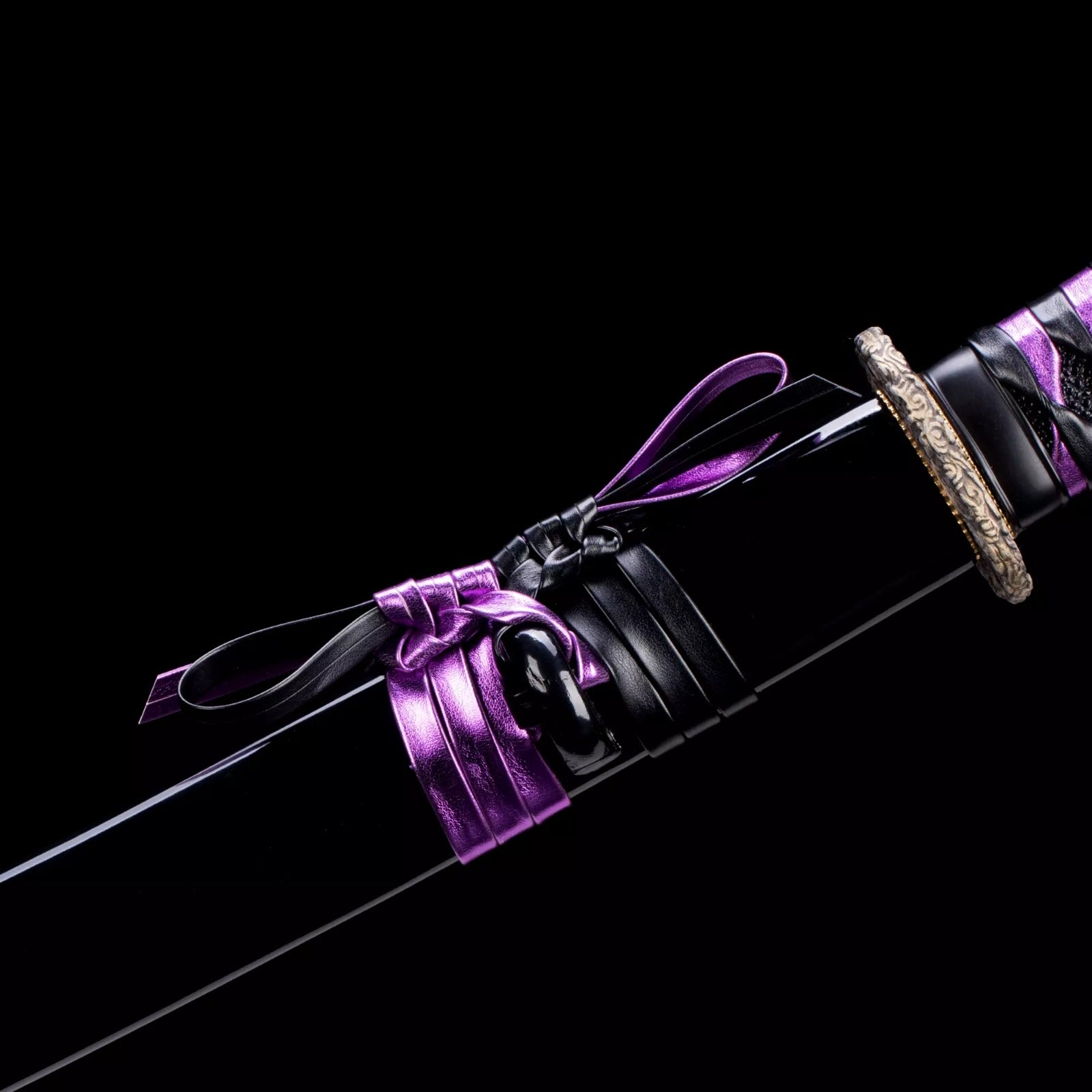 Purple Bokken Wooden Wakizashi Katana,Japanese Samurai Sword,Handmade Wooden Sword,Rosewood blade