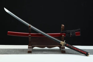 T10 High Carbon Steel Clay Tempered With Hamon Fire Snake Katana Sword,Real Handmade Japanese Samurai Sword Full Tang