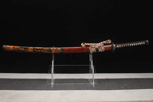 T10 High Carbon Steel Clay Tempered With Hamon Handmade Katana Sword With japan scabbard Real Japanese Samurai Sword Full Tang