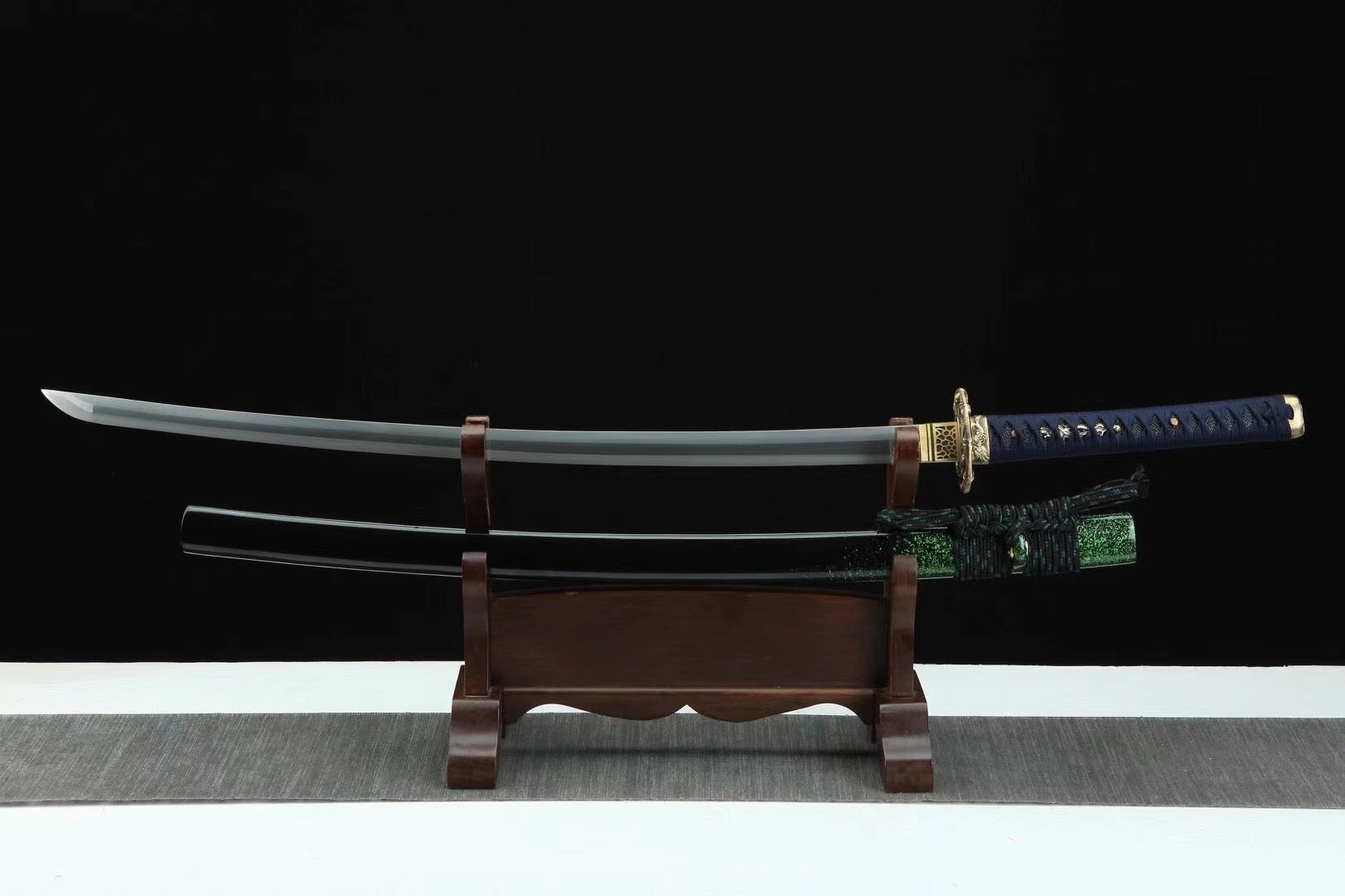 Damascus Steel Supreme Green Python Katana Sword,Real Handmade Japanes ...