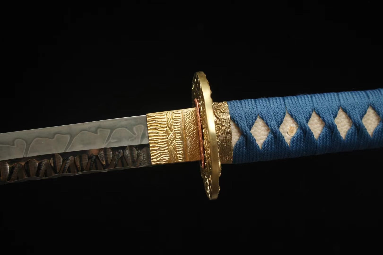 T10 High Carbon Steel Clay Tempered With Hamon Supreme Dragon Katana Sword,Real Handmade Japanese Samurai Sword Full Tang