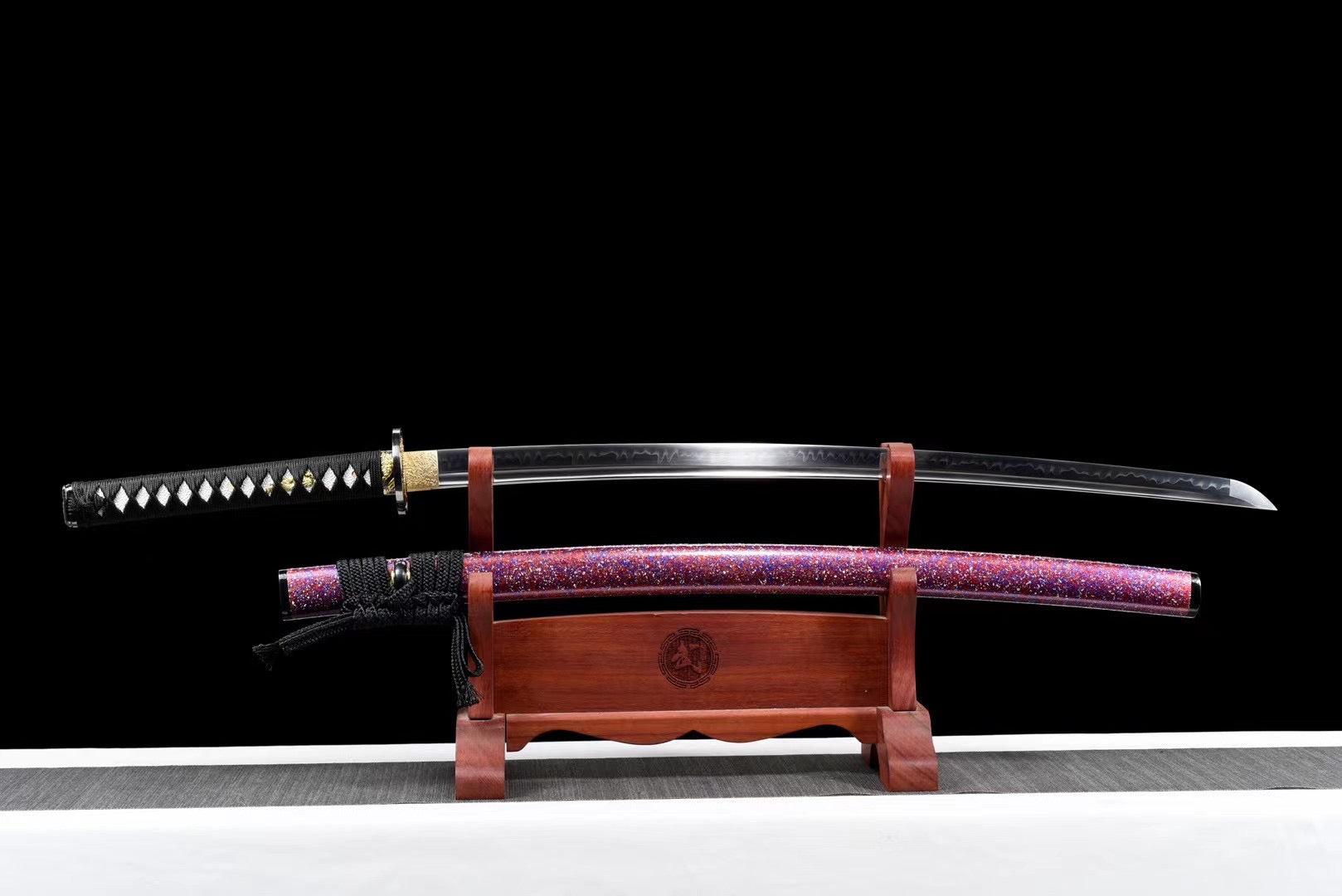 Mo Yuan Katana Set, Katana and Tanto Sword,Japanese Samurai Sword,Real Katana,Handmade sword,T10 Steel Clay Tempered With Hamon