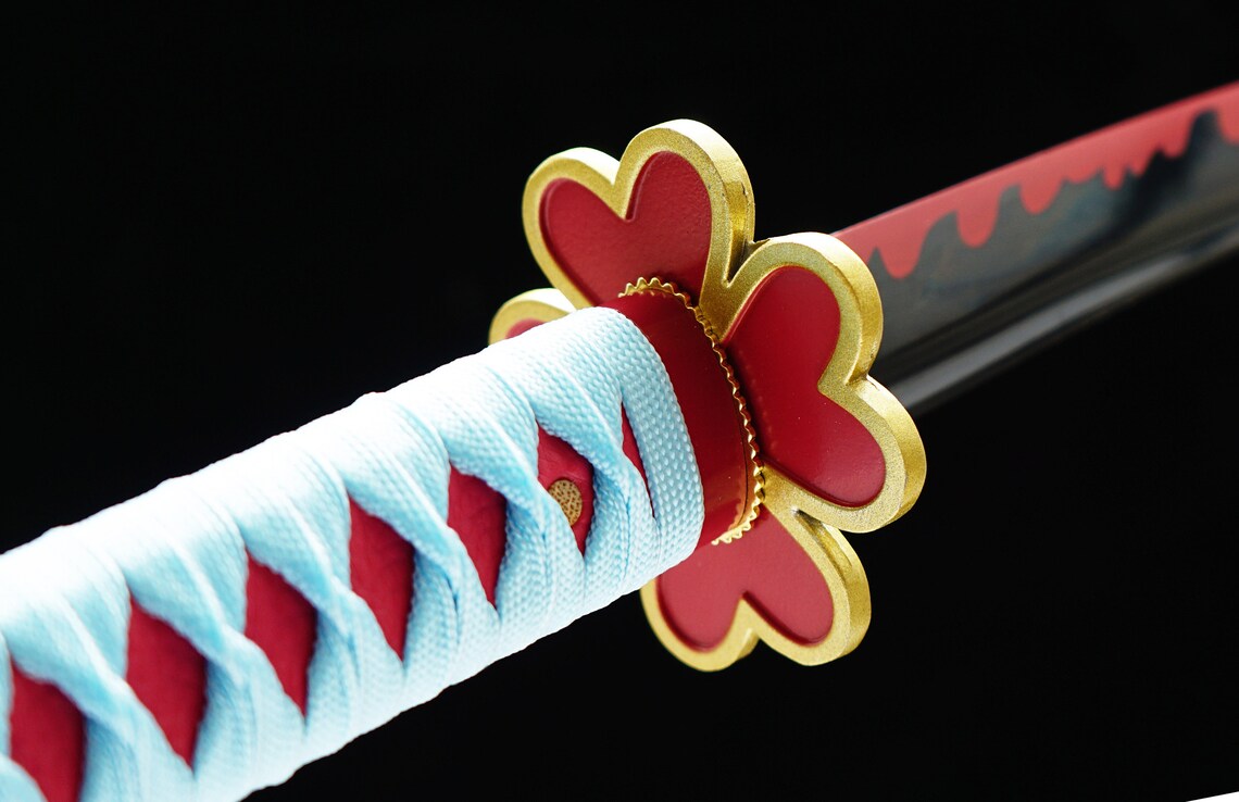 Anime Sword,Kanroji Mitsuri Anime Cosplay,Japanese Samurai Sword,Real Handmade anime Katana,High-carbon steel