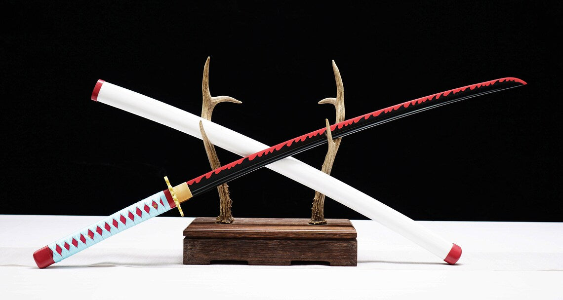Anime Sword,Kanroji Mitsuri Anime Cosplay,Japanese Samurai Sword,Real Handmade anime Katana,High-carbon steel