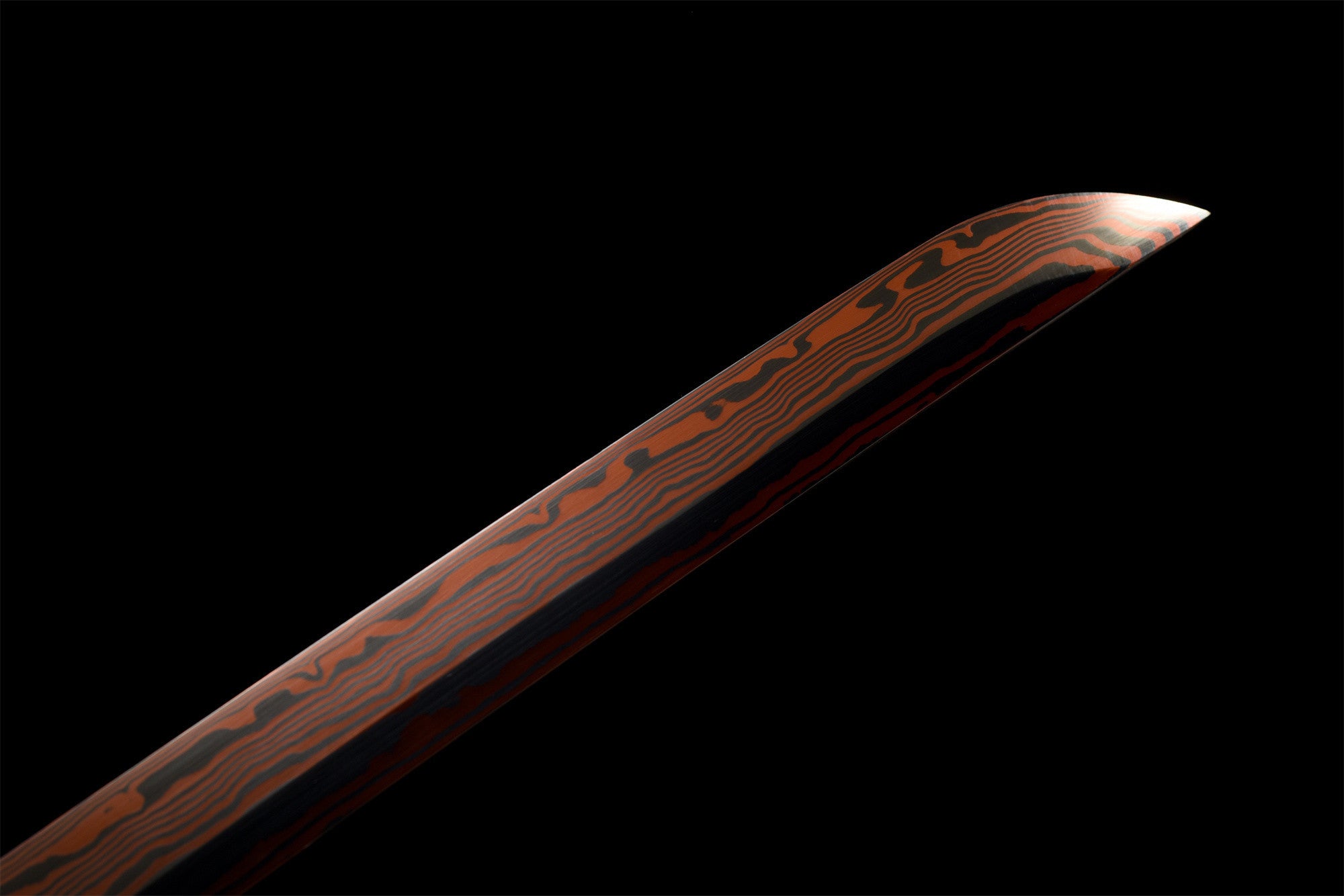 Black Red Blade Undead Cut Katana,Handmade Japanese Samurai Sword,Real Katana sword,Damascus Steel,Full Tang