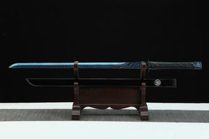 Magische Klinge, geröstete blaue Klinge, Tausendsplitter-Dämonendolch, handgefertigtes chinesisches Schwert, Tang-Horizontal-Schwert, Hochleistungs-Manganstahl, Longquan-Schwert