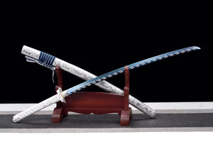 Akizuki Katana, japanisches Samurai-Schwert, echtes Katana, handgefertigtes Schwert, Hochleistungs-Federstahl, Longquan-Schwert