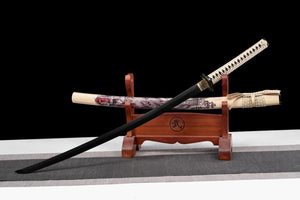 Dragon Katana,Black Blade Katana,Japanese Samurai Sword,Real Handmade Katana,High performance spring steel