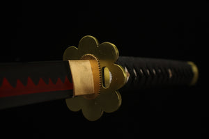 Touken Ranbu Tsurumaru Kuninaga Black Tachi Sword - Anime Sword - TrueKatana