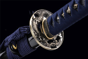 Blue Dragon King Katana,Baked Blue Series,Japanese Samurai Sword,Real Handmade Katana Sword,High performance manganese steel