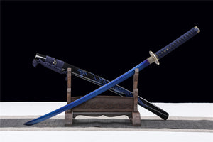 Blue Dragon King Katana,Baked Blue Series,Japanese Samurai Sword,Real Handmade Katana Sword,High performance manganese steel