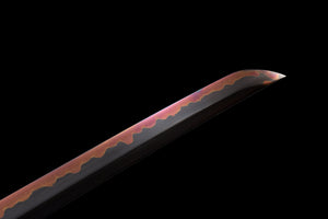 Demon Slayer Cosplay Anime Swords T10 Steel Clay Tempered with Hamon Handmade Katana Sword Real Japanese Samurai Sword