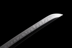 T10 Steel Clay Tempered With Hamon Handmade Black Katana Sword With Dragon Tsuba Real Japanese Samurai Sword Full Tang