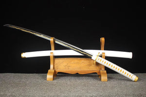 Demon Slayer Samurai-Schwert, Agatsuma Zenitsu, Katana, Teufelstötungen, Hochmanganstahl, Longquan-Schwert