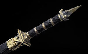 Dragon-Taming Mace,Pagoda Whip,Sword Breaker,Weapon,High-performance pattern steel,Longquan sword