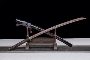 Dragon King Holz-Katana, japanisches Samurai-Schwert, handgefertigtes Holzschwert, Rosenholzklinge/Bambusklinge