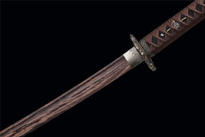 Dragon King Holz-Katana, japanisches Samurai-Schwert, handgefertigtes Holzschwert, Rosenholzklinge/Bambusklinge