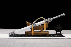 Dragon Soul War Sword, Baked Blue Series, Hochmanganstahl, Longquan-Schwert