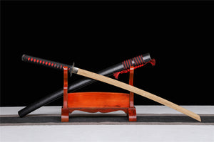 Fliegender Schmetterling Katana, Holz Katana, japanisches Samurai-Schwert, handgefertigtes Holzschwert, Bambusklinge
