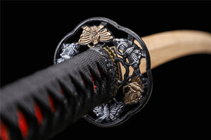 Flying Butterfly Katana,Wooden Katana,Japanese Samurai Sword,Handmade Wooden Sword,Bamboo Blade